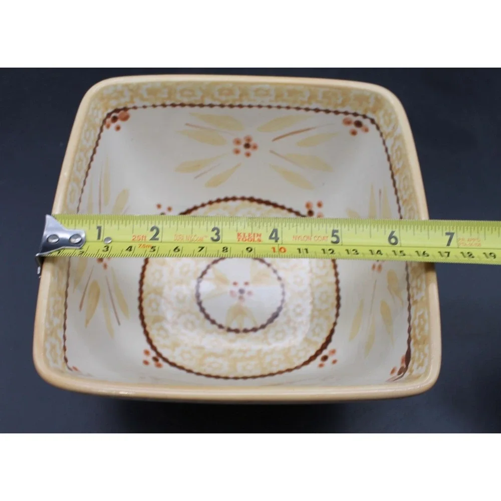 Temp-tations Old World Set of 2 Square Baking Dishes 1.5 Qt & 1 Qt Ovenware